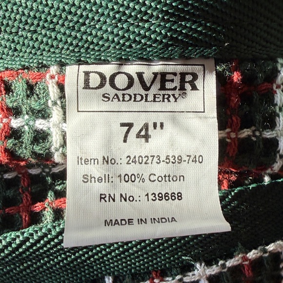 NWT 74" Dover Saddlery waffle weave plaid chill chaser horse cooler - Picture 7 of 7
